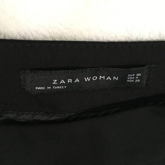 Zara classic straight leg black pants - Picture 3 of 5